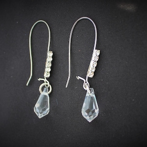 Clear Swarovski Crystal Stainless Steel Earrings