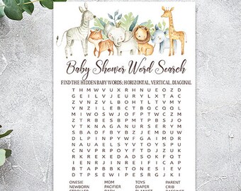 zoo word search etsy