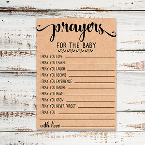Prayers for Baby Download Prayers for Baby Card Printable | Etsy