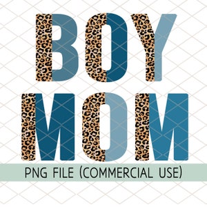 Blue Boy MOM half leopard png, Leopard MOM sublimation designs downloads, Cheetah Letters Digital Download shirt tshirt Mom shirt Graphics