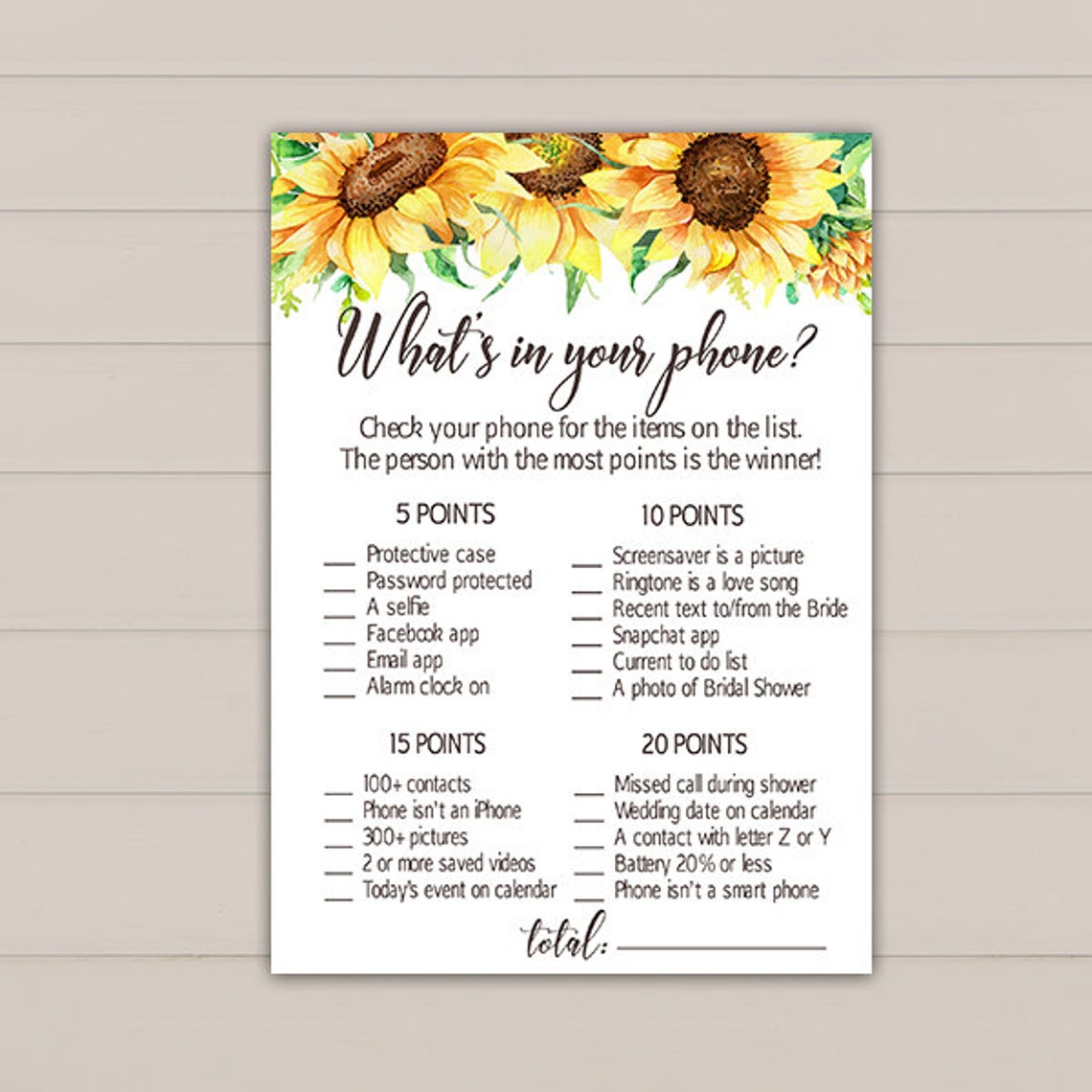 whats-in-your-phone-bridal-shower-game-rustic-cell-phone-etsy