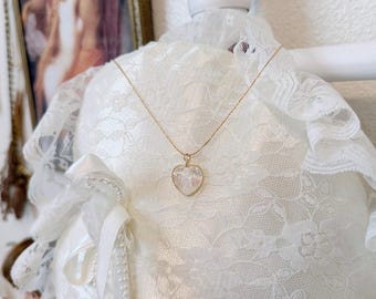 18k gouden parelmoer Mary-ketting, religieuze sieraden