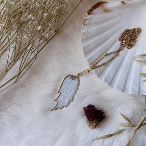 18k gold Angel wing shell necklace, archangel jewelry, angel necklace, seashell jewelry, seashell necklace