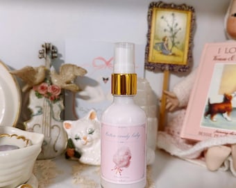Parfum de lait de barbe à papa, spray corporel végétalien et gourmand (2 oz)