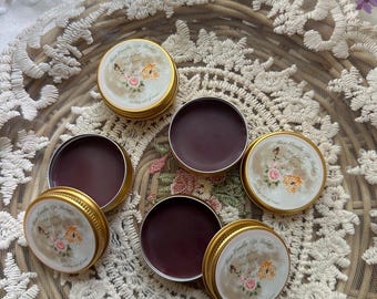 Balsamo labbra colorato rosa e vaniglia, balsamo labbra colorato, balsamo labbra super idratante, balsamo labbra all'ibisco