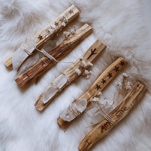Palo Santo clear quartz bundle