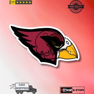 Fanmats Large Arizona Cardinals Team Logo Magnet - 9.5 Inch Die-Cut Car & Office Magnet, Officially Licensed
