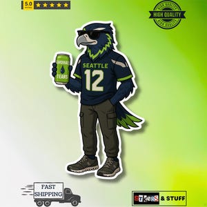 Seattle Seahawks Fan Sticker: Funny Football Rivalry Vinyl Decal