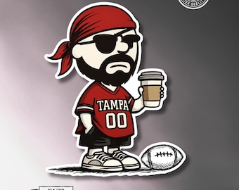 Pegatina de vinilo del equipo de fútbol de Tampa Bay / Arte pirata