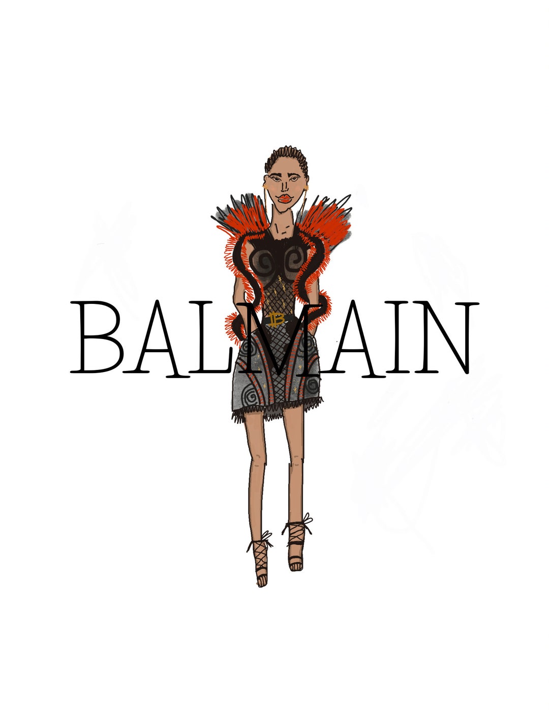 Digital Download: BALMAIN Inspired Outfit - Etsy