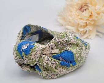 Knot headband for women ,William Morris fabric, Floral Hairband, Turban,Liberty Alice band, hair accessory for women, gift for her,Headband