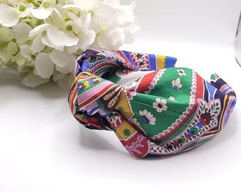 Liberty  Black Paisley Knot Headband: Wide Alice Band,  Turban,Hair accessory