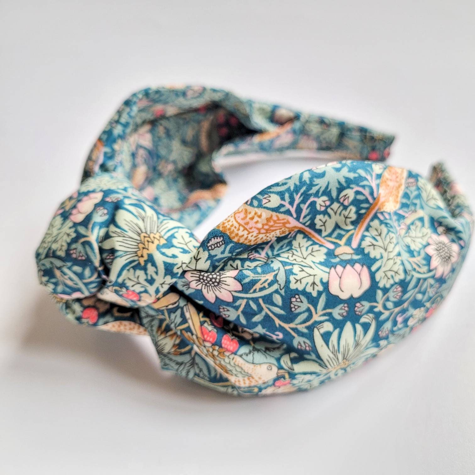 Liberty Knot Headband for Woman strawberry Thief Fabric - Etsy