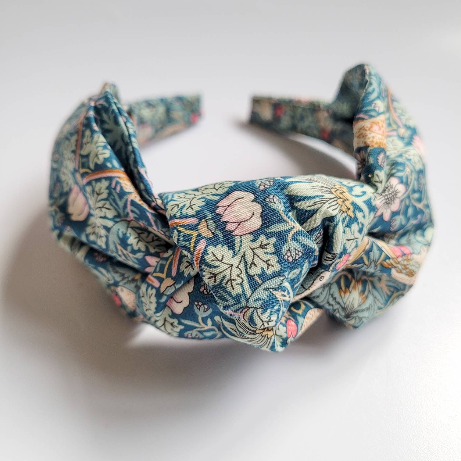 Liberty Knot Headband for Woman strawberry Thief Fabric - Etsy