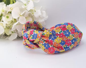 Liberty London Knot Headband: Sadie's Garden Floral Tana Lawn