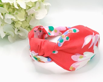 Women's Coral Knot Headband ,Liberty fabric gift , Designer Hair band,Alice band, women hair accessory, gift for her, Turban, Wide Headband