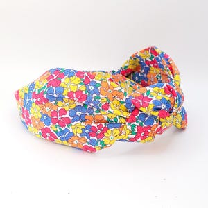 Bright Floral Liberty Headband, Liberty of London fabric, Woman&#39;s Headband, Comfortable Hairband, Alice Band,Turban,Hairband, Wide headband.
