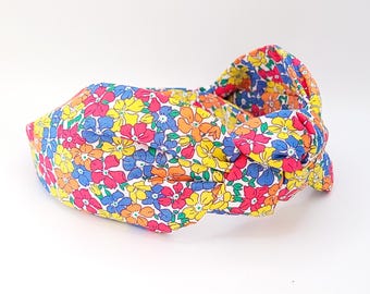 Liberty of London Knotted Headband: Bright Floral Alice Band