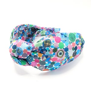 Liberty floral Headband,Top Knot Headband,Fabric Hairband, Wide headband, Hair accessory,Designer headband, Womans Alice Band,Hair Accessory
