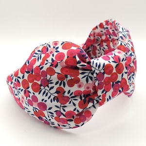 Liberty Print Knot Headband: Red Floral Alice Band, Tana Lawn Hair Accessory