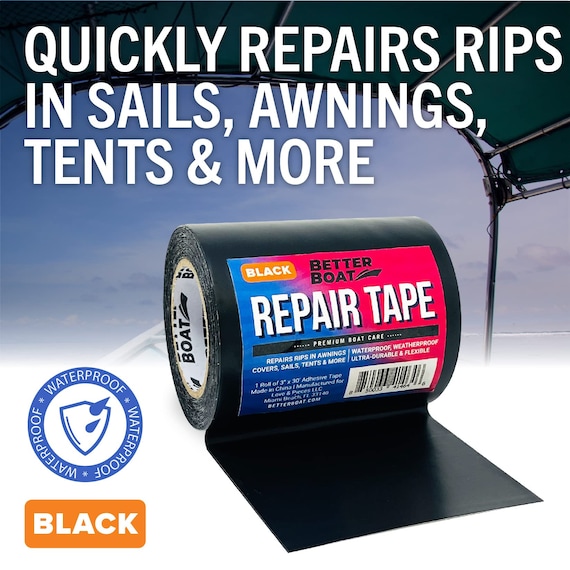 Repair Tape Fabric Repair Boat Covers Canvas Tent Repair Tape Pop Up Camper RV Awning Repair Tape Tarp Canopy Tear & Vinyl Waterproof Bimini Tops