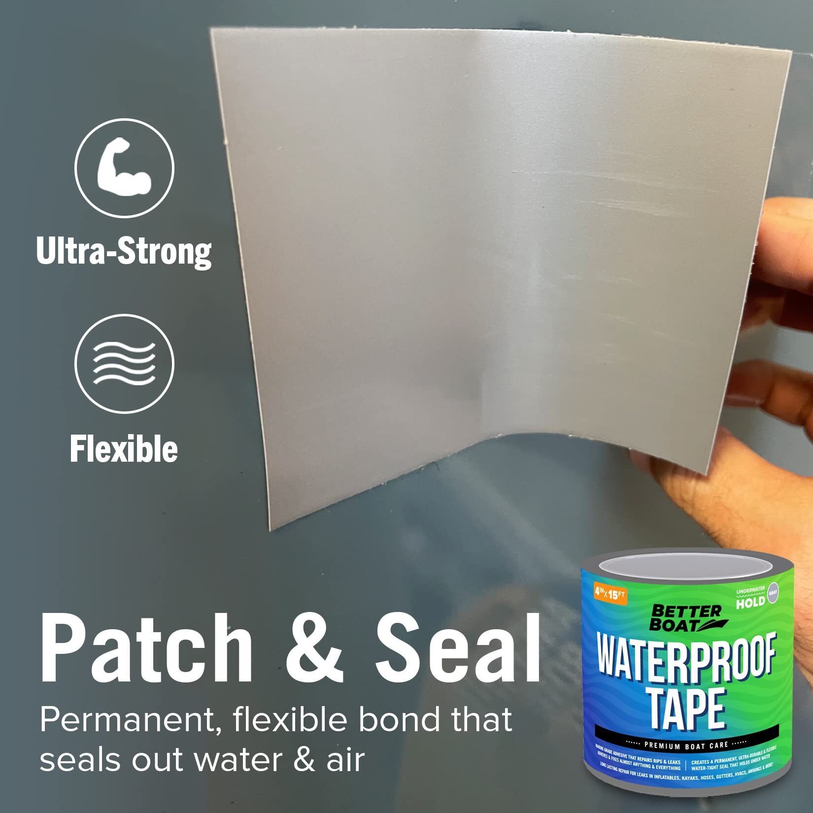 Clear Waterproof Tape for Leaks Thick Heavy Duty Water Proof Tape Sealing Marine Grade Outdoor Pools Gutter Underwater, Stop Leak Seal Tape