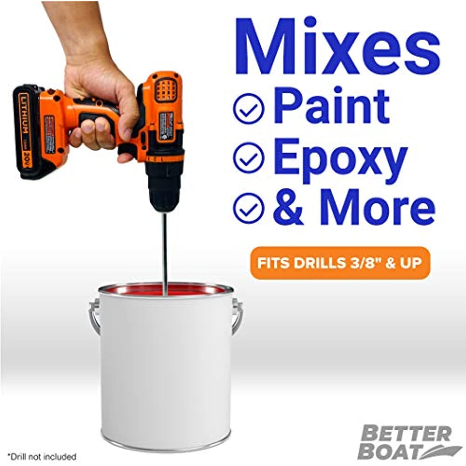 Better Boat Epoxy Mixer and Paint Mixer Drill Attachment Etsy