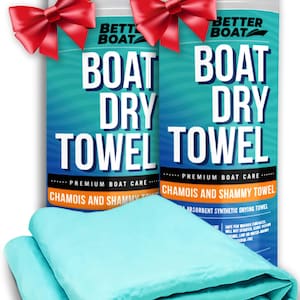 Super Absorbent Towels Drying Chamois Cloth Synthetic Smooth Boat Towel  Shammy Towel for Car Drying Towel Marine Grade Car Towel Cleaning Supplies  Wash Chamois Towel Dry 