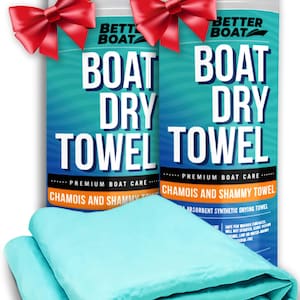 Super Absorbent Towels Drying Chamois Cloth Synthetic Smooth Boat Cooling  Towel Shammy Towel for Car Drying 2 PK 