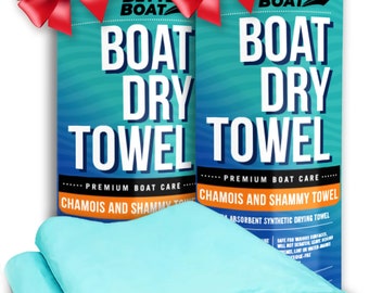 Super Absorbent Towels Drying Chamois Cloth Synthetic Smooth Boat Cooling Towel Shammy Towel for Car Drying 2 PK