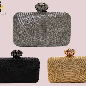Moselle Beauty Accessories Perlenkette Abendtasche Rechteckig Für Frauen Leicht Stilvoll Klassisch Elegant Einzigartig Clutch Bild 1