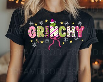 Grinchy Christmas PNG, Holiday Sublimation Design (Digital File)