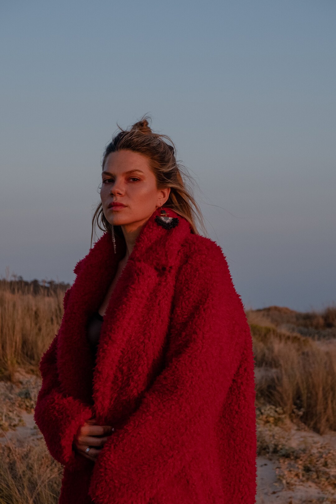 Trixie Red Faux Fur Hooded Coat