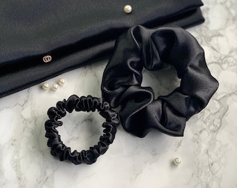 black scrunchie,large scrunchie,skinny Scrunchie,silky satin scrunchie,hair scrunchie,scrunchie,scrunchies