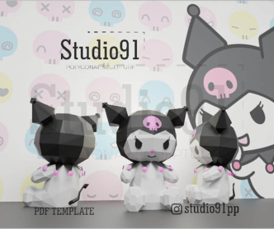 anime-papercraft-papercraft-low-poly-pdf-template-model-paper-etsy