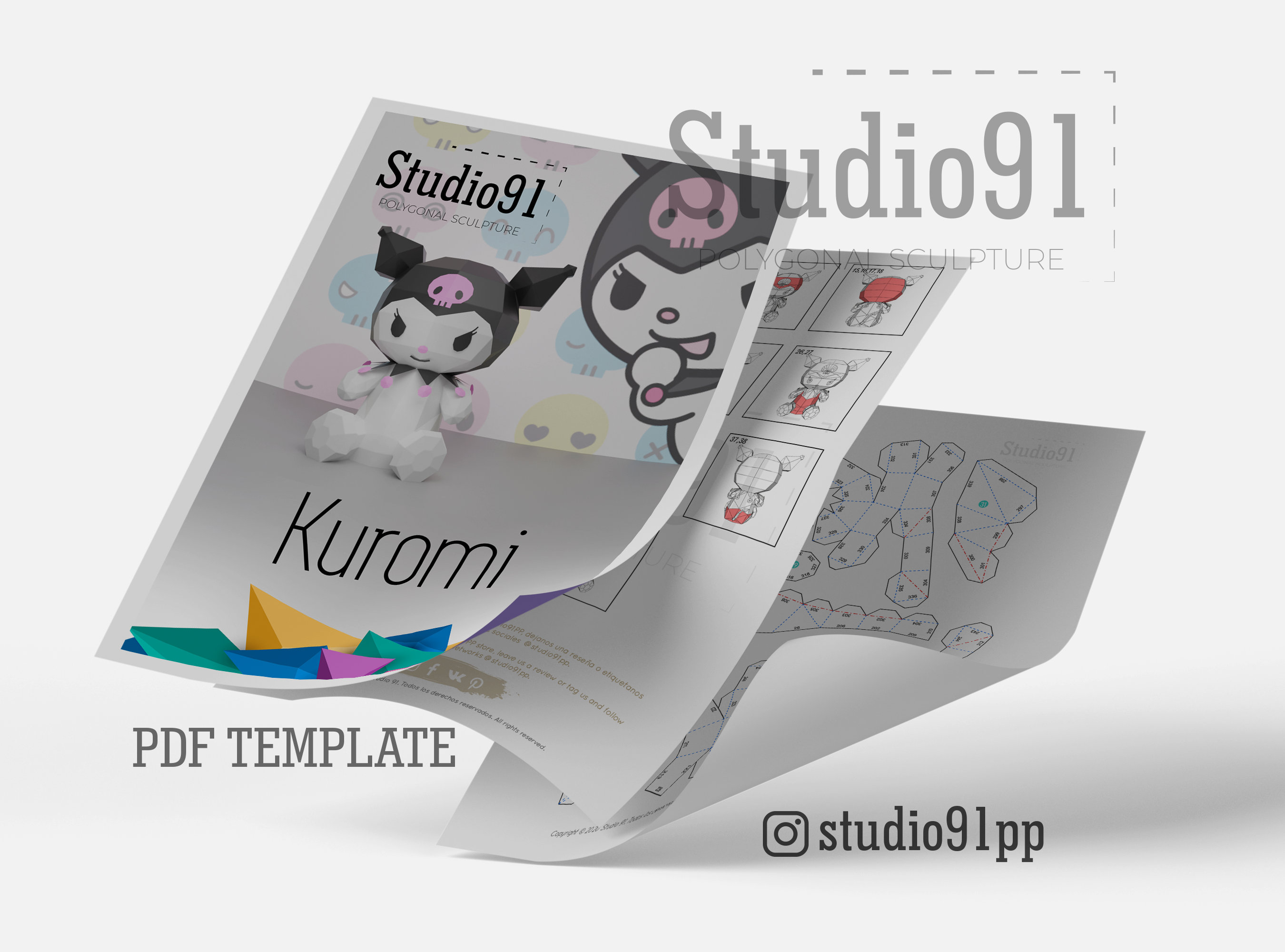 Kuromi Kuromi Papercraft Onegai My Melody Japan My Melody | Etsy