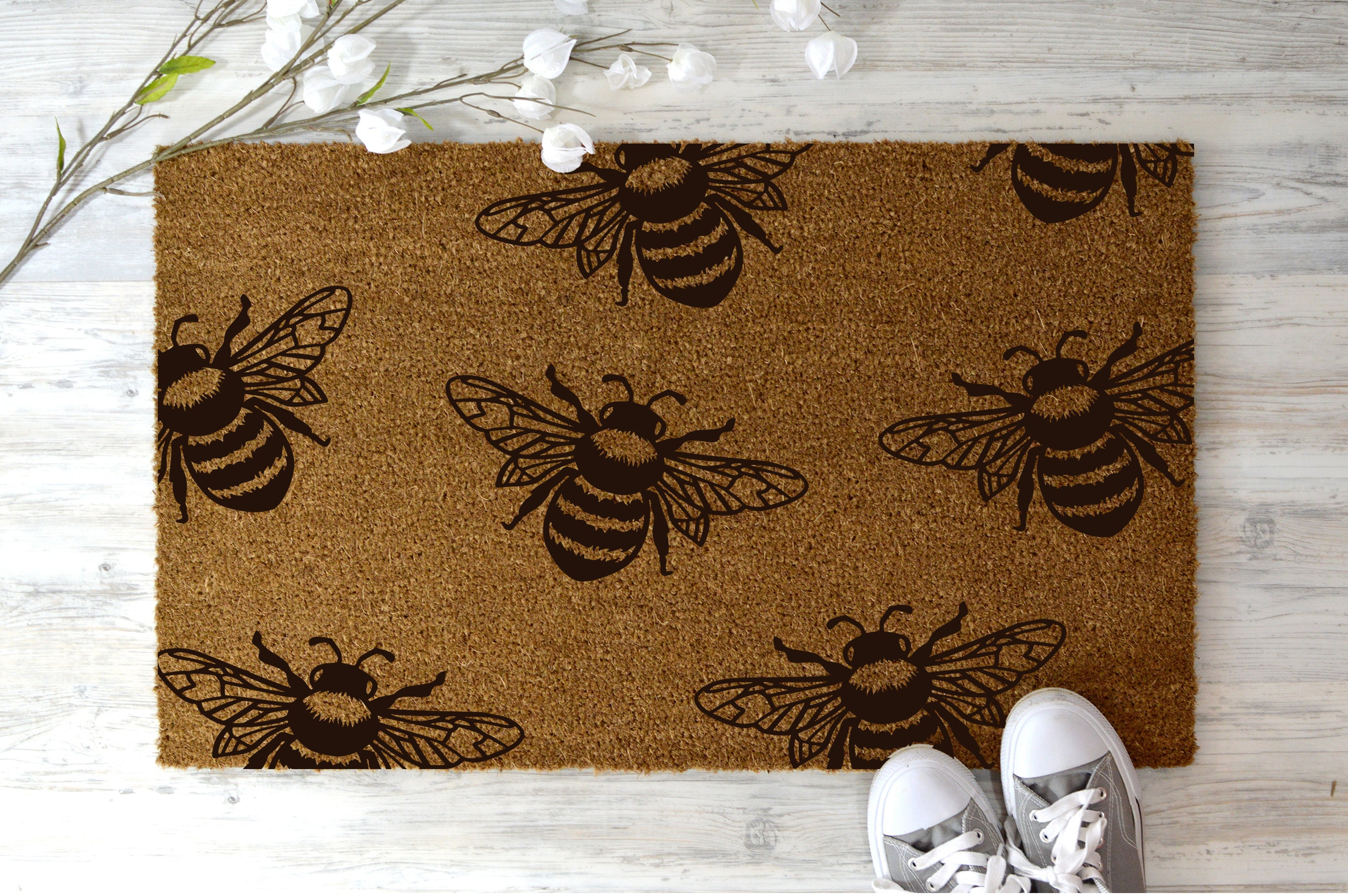 Bee Doormat Moving Gift Doormats Bee Gifts Unique Etsy