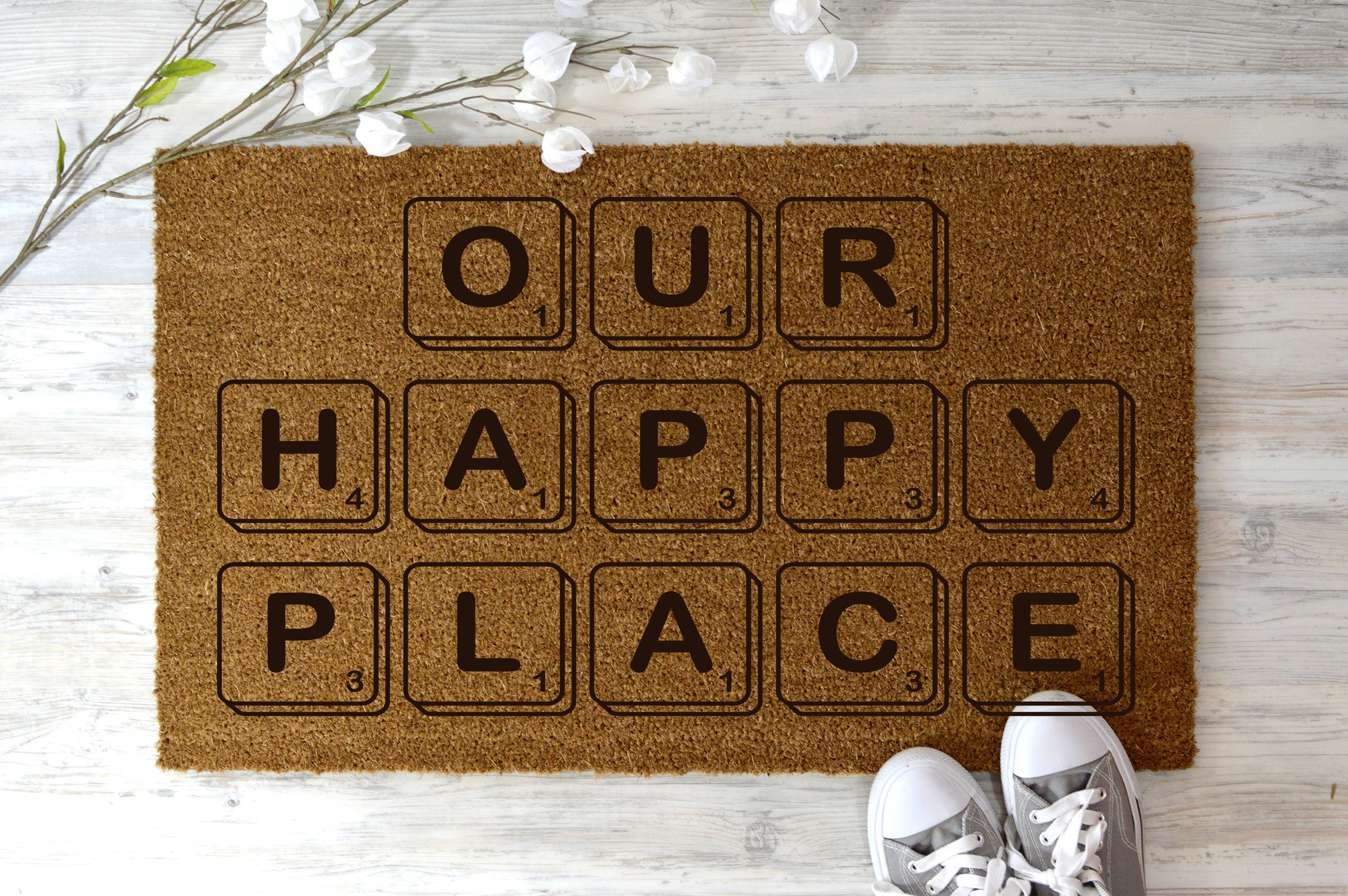 Our Happy Place Doormat Doormat Unique Doormat Etsy UK