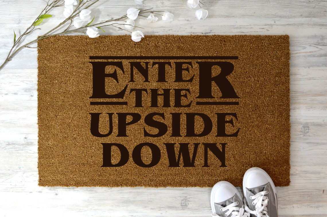 Enter The Upside Down Doormat Stranger Things Doormat Etsy