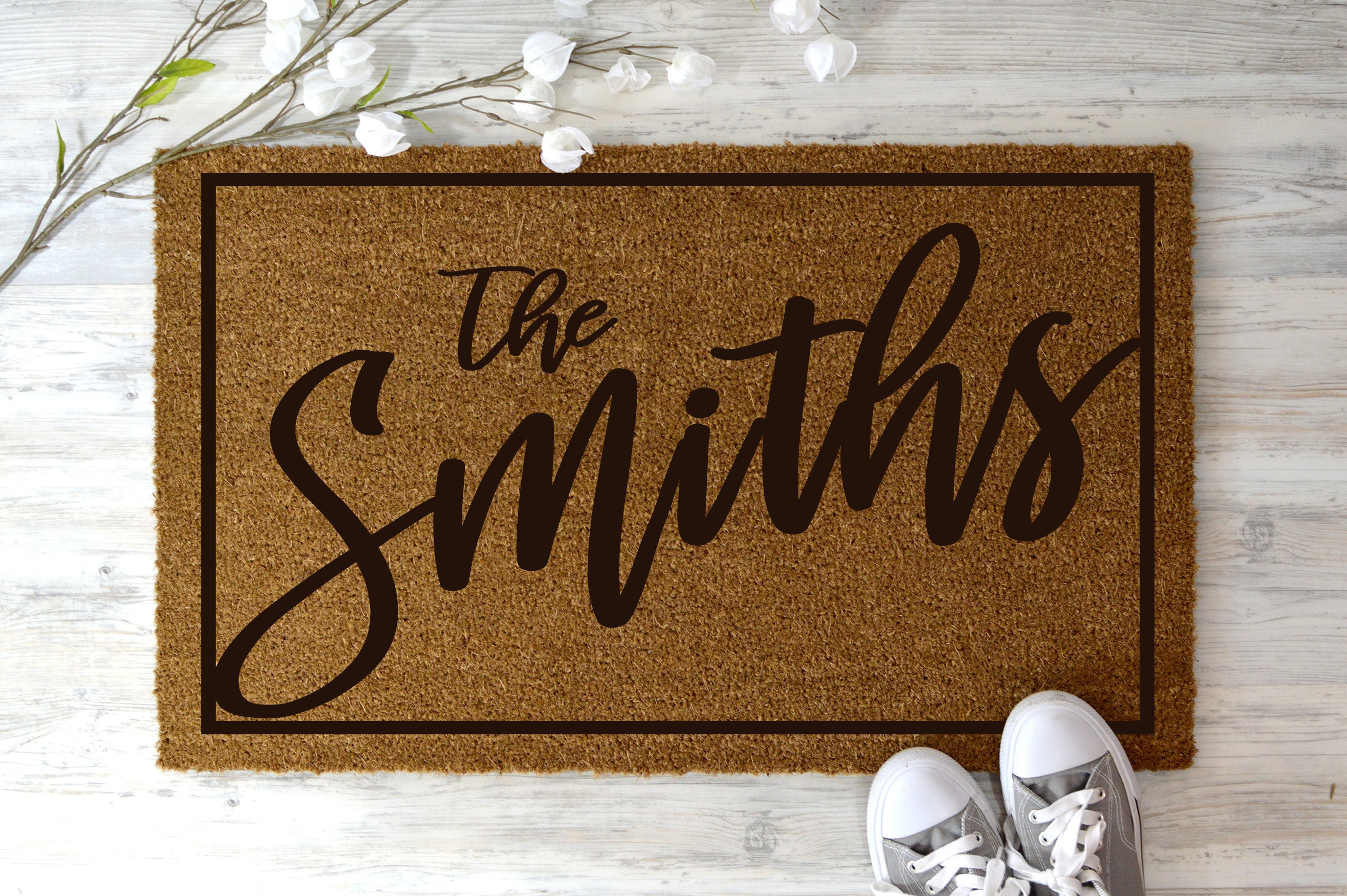 Family Name Doormat Custom Doormat Moving Gift Personalised Etsy