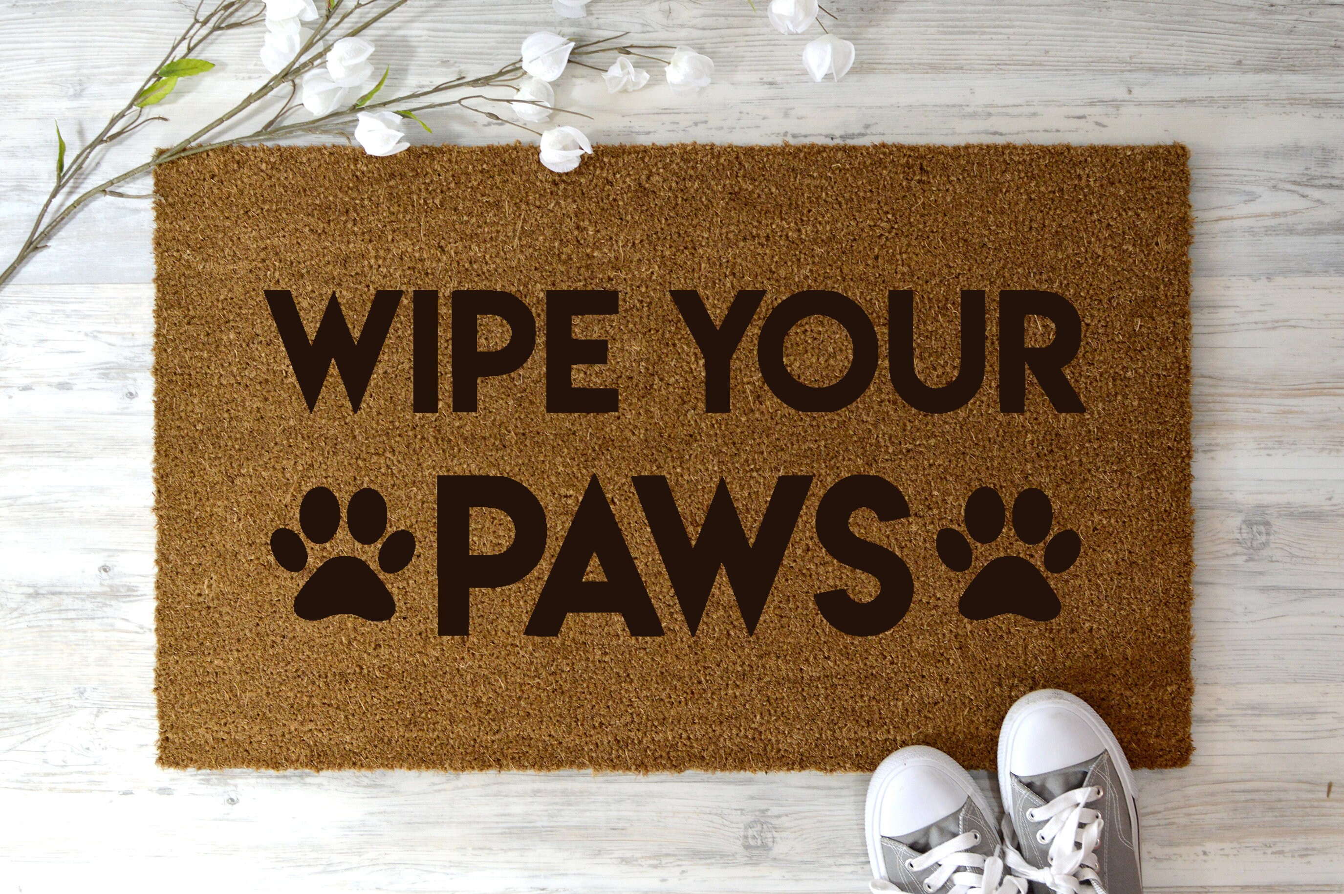 Wipe Your Paws Doormat Dog Doormat Personalised Doormat Etsy