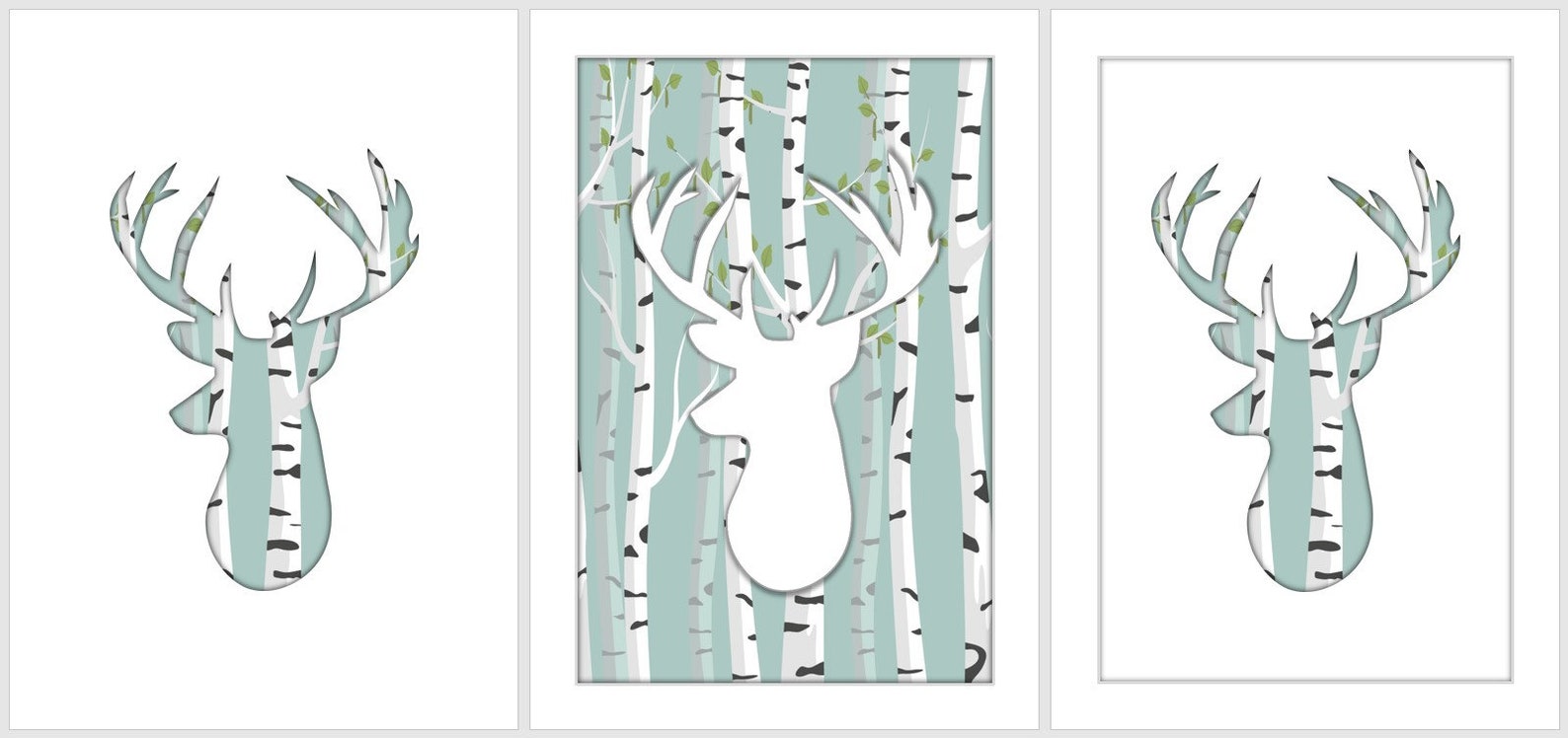 A4 Stag Head Print for Wall Decor - Etsy UK