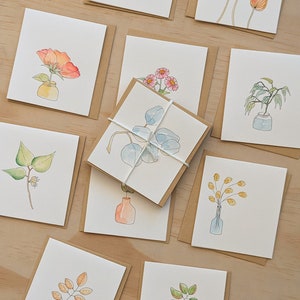 Hand Made Water Colour Cards (MIDDLE SIZE)