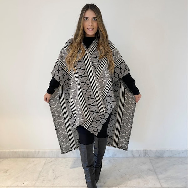 Telary Kolumbianischer Poncho - 100% Baumwolle