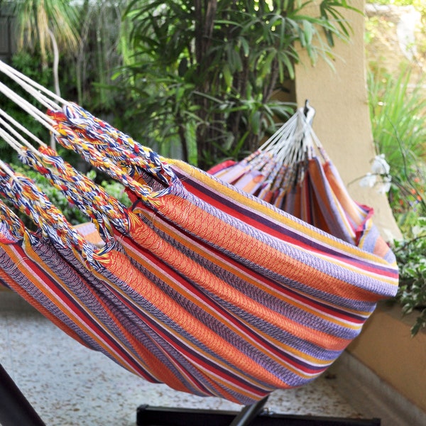 Telary Outdoor and Indoor Portable Red Embroidered Hammock