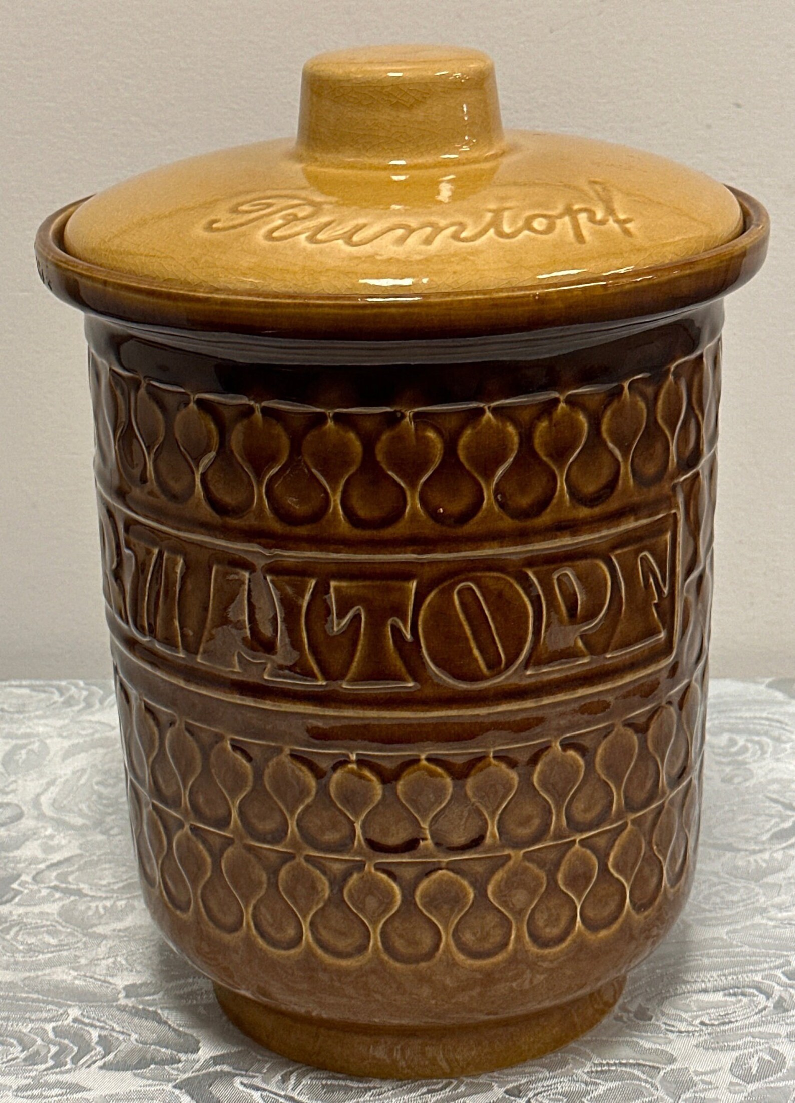 Vintage used in Germany Denmark Austria Crock Cookie Fruit Punch Jasba Rumtopf (rum pot)