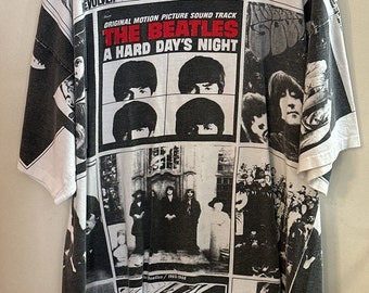 Vintage 90's the Beatles Hey Jude All Over Print Single Stitch T
