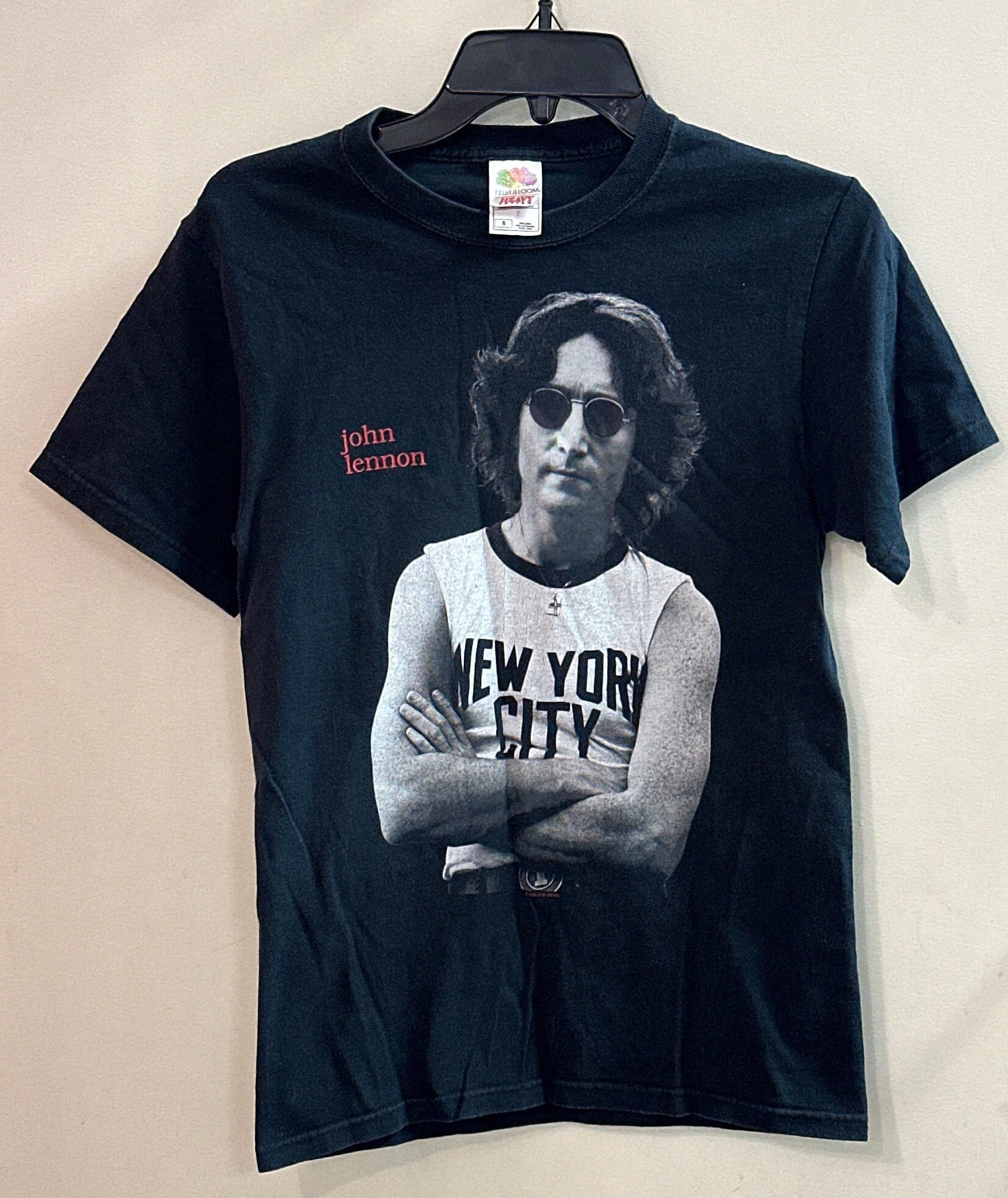 John Lennon New York City Black and White T-shirt Imagine
