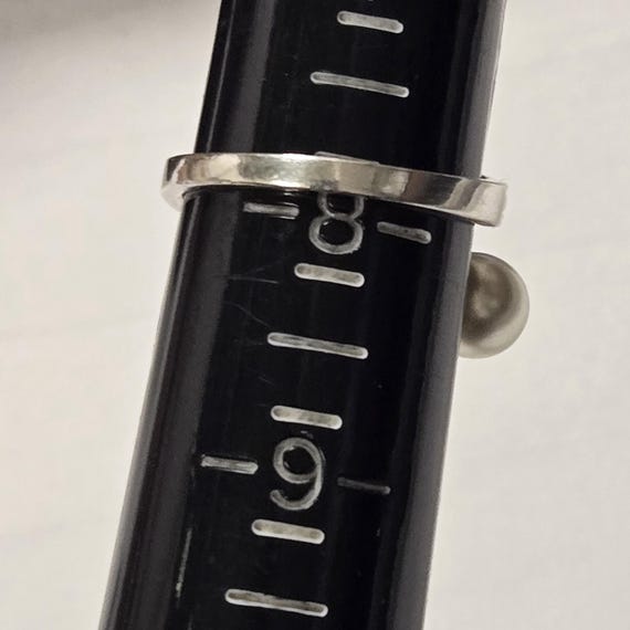 Silver 925 Ring With 2 Pearls - image 3