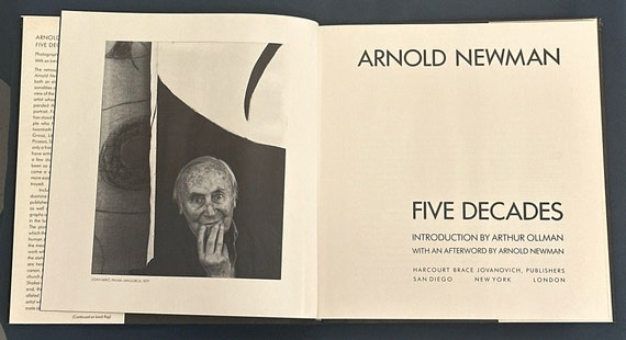 Book 1986 First Edition Arnold Newman Five Decades Arthur Ollman